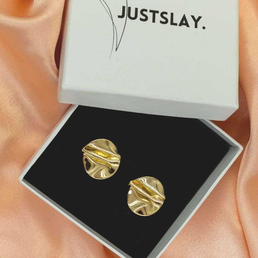 Asymmetrical Brass Earrings