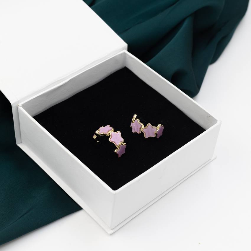 Star Shaped Hoop Earrings