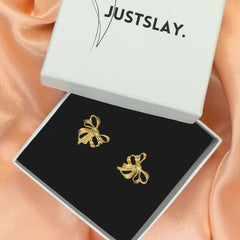 Brass Infinity Earrings