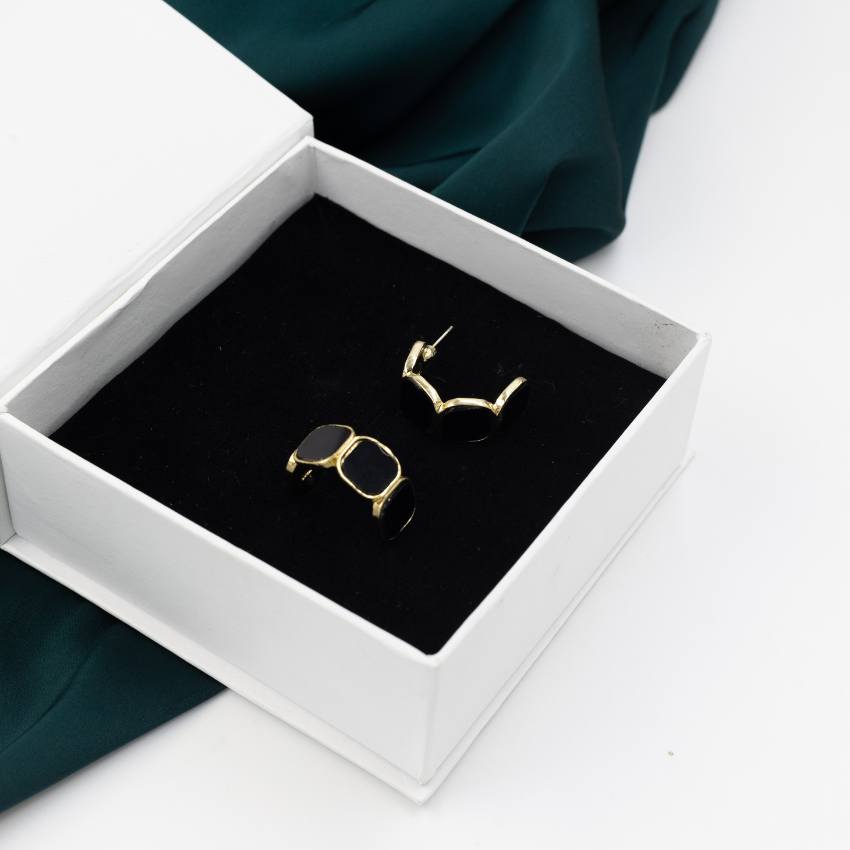 Square Shaped Hoop Earrings