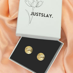 Floral Trio Brass Earrings