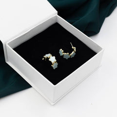 Star Shaped Hoop Earrings
