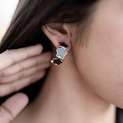 Star Shaped Hoop Earrings