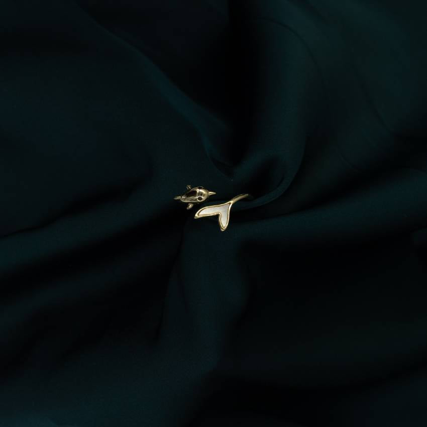 Dolphin Pearl Ring