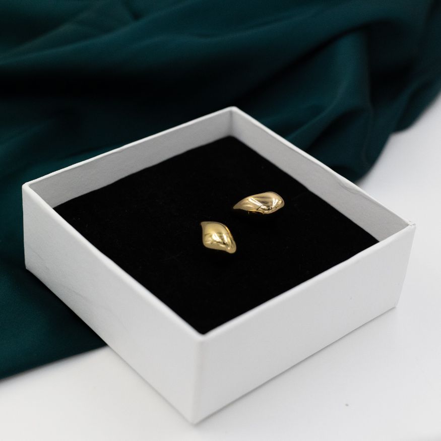 Crooked Shine Brass Earring