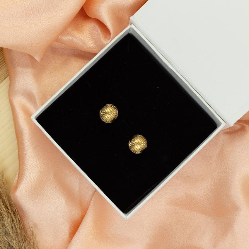 Button Lined Earring