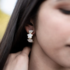 Star Shaped Hoop Earrings