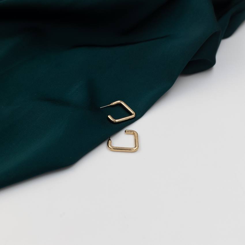 Edge Hoop Golden Earring