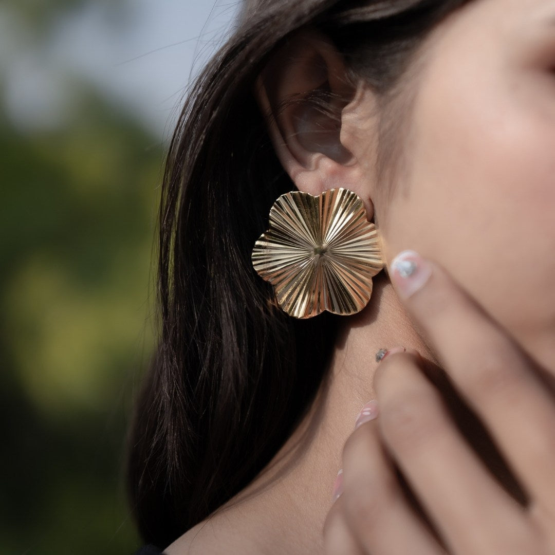 Blooming Brass Earring