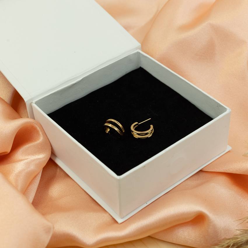 Double Hoop Golden Earring