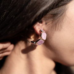 Square Shaped Hoop Earrings