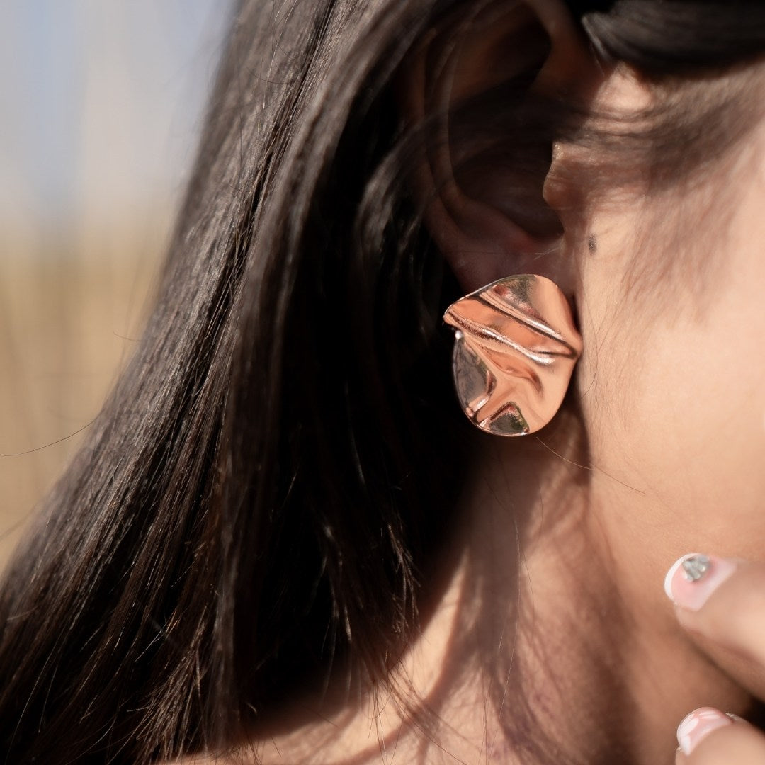 Asymmetrical Brass Earrings