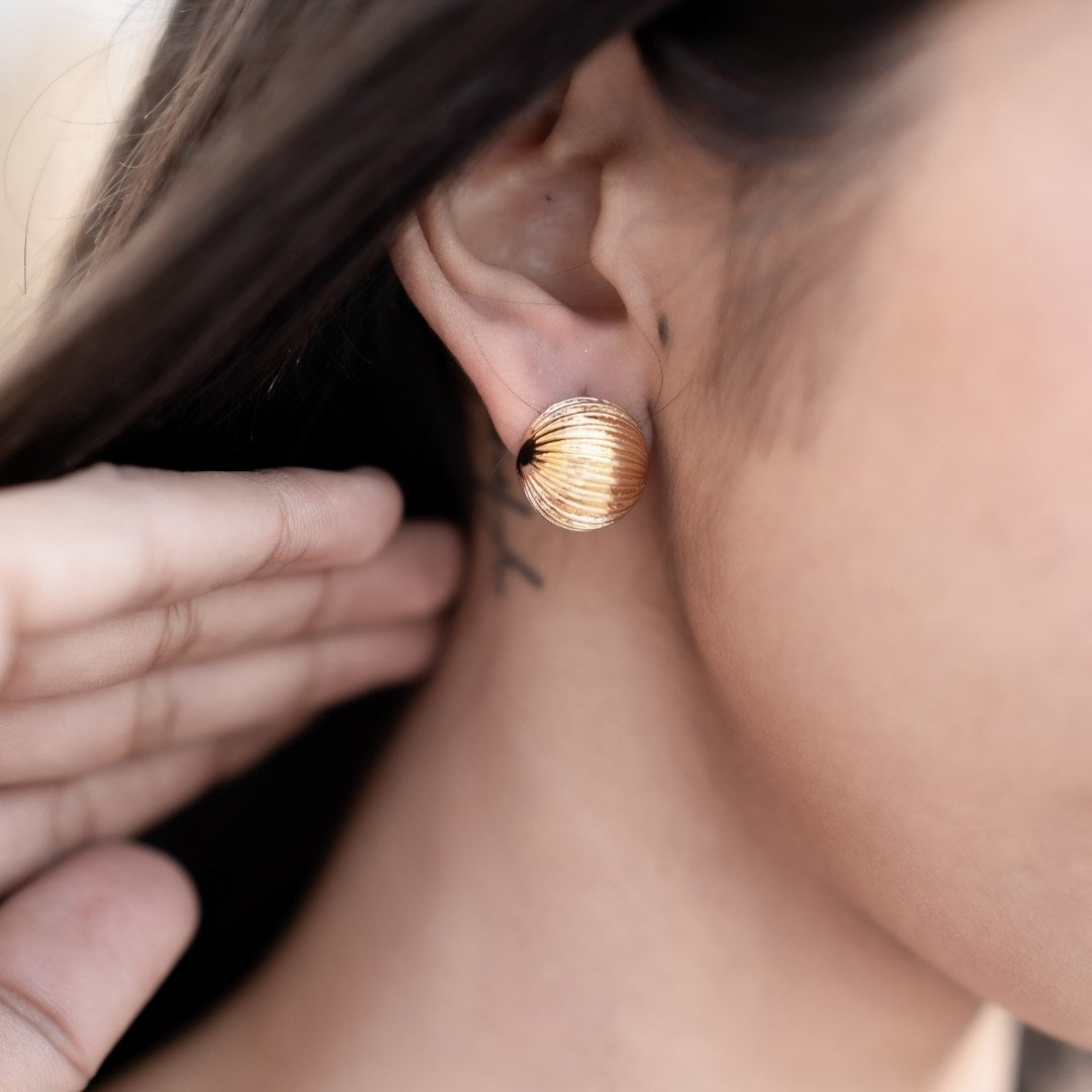 Button Lined Earring