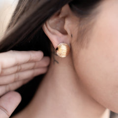 Button Lined Earring