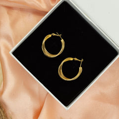 Twisted Rings Brass Earring