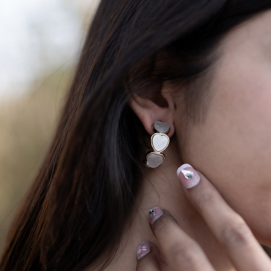 Heart Shaped Hoop Earrings