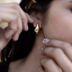 Crooked Shine Brass Earring