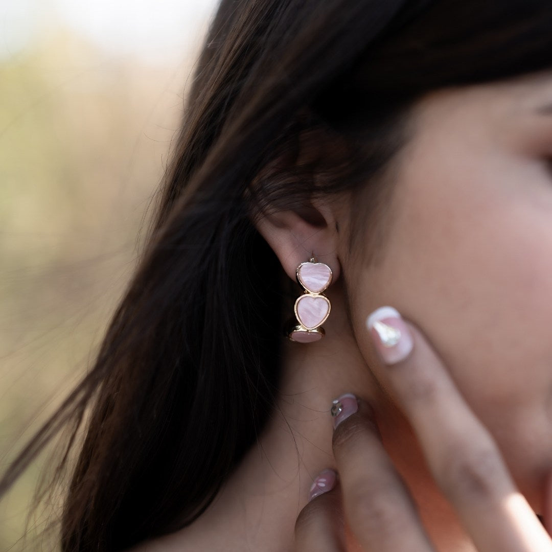 Heart Shaped Hoop Earrings