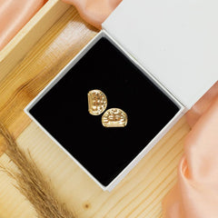 The Folded Brass Earrings