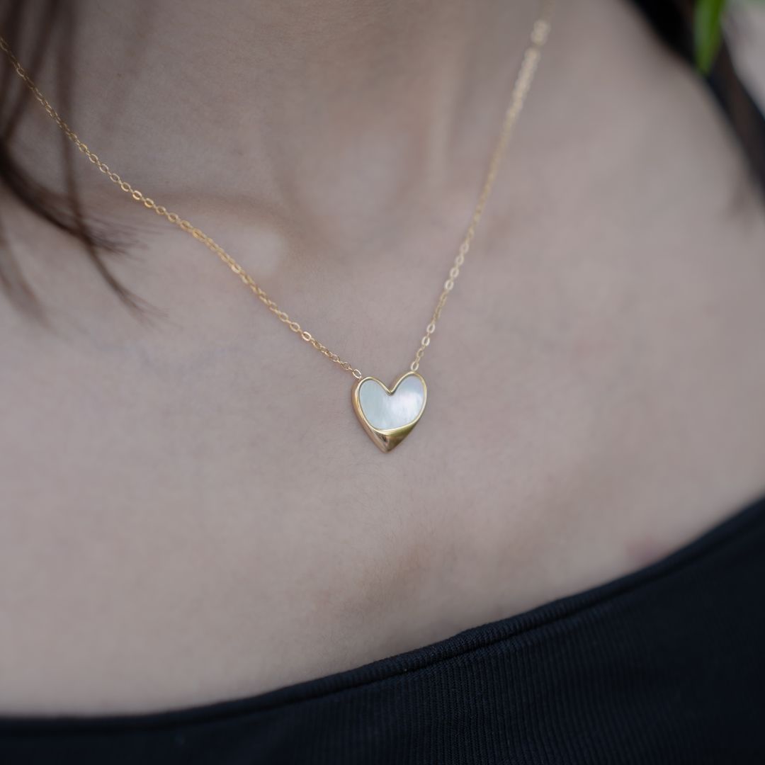 Heart Shaped Pearl Necklace