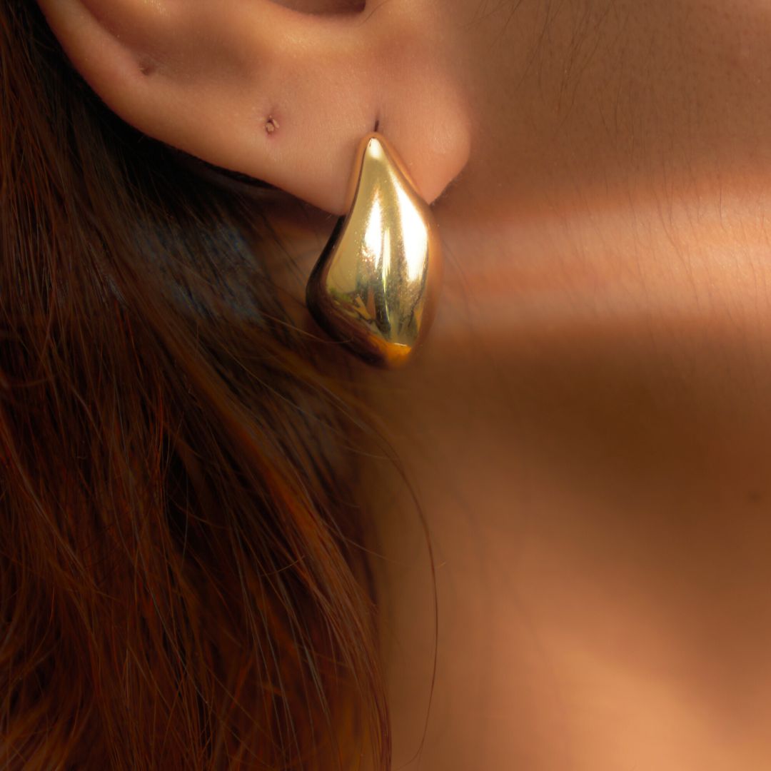 Crooked Shine Brass Earring