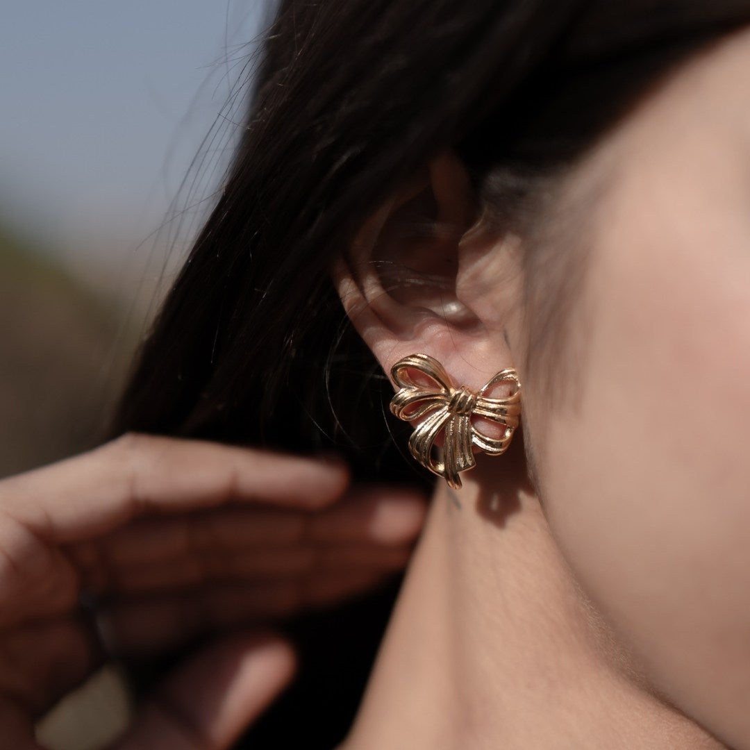 Brass Infinity Earrings